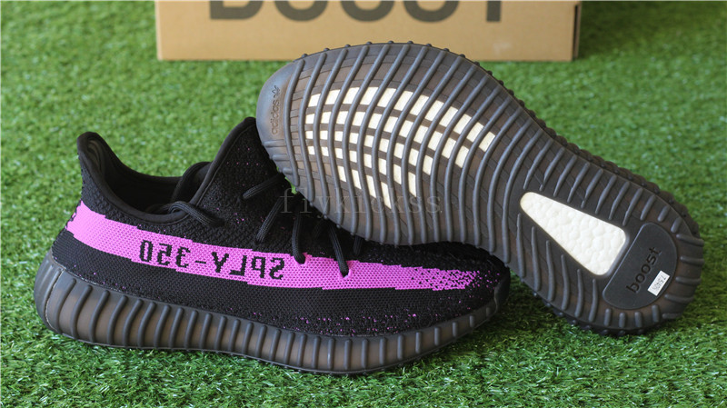 black and purple yeezy boost
